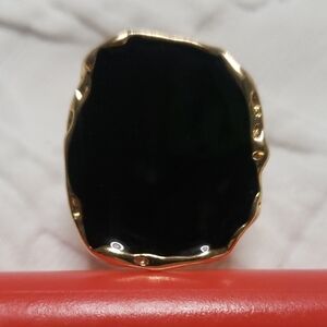Black and Gold Statement Ring